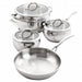 Oster Rametto 8 Piece Stainless Steel Kitchen Cookware Set with Glass Lids - Home Traders Sources