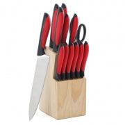 MegaChef 14 Piece Cutlery Set in Red - Home Traders Sources