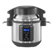 Crock-Pot - 8-Qt. Express Crock Programmable Slow Cooker and Pressure Cooker with Air Fryer Lid - Stainless Steel - Home Traders Sources