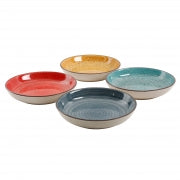 Gibson Home Color Speckle 4 Piece 10.75 Inch Stoneware Pasta Bowl Set - Home Traders Sources