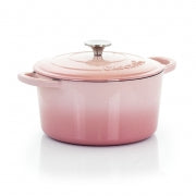 Crock-Pot Artisan 2 Piece 5 Quarts Enamled Cast Iron Dutch Oven in Blush Pink - Home Traders Sources