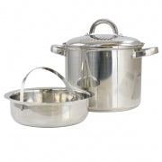Oster Sangerfield 5 Quart Stainless Steel Pasta Pot with Strainer Lid and Steamer Basket - Home Traders Sources