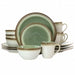 Gibson Elite Moonstruck 16 Piece Ceramic Dinnerware Set in Green - Home Traders Sources