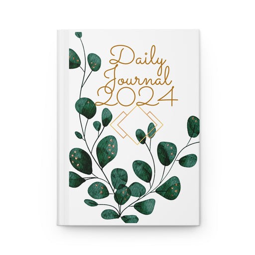 Green & White Modern Hardcover Journal Matte - Home Traders Sources
