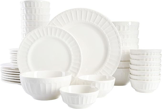 Gibson Home Zen Buffet Porcelain Dinnerware Set, Service for 8 (40pcs)