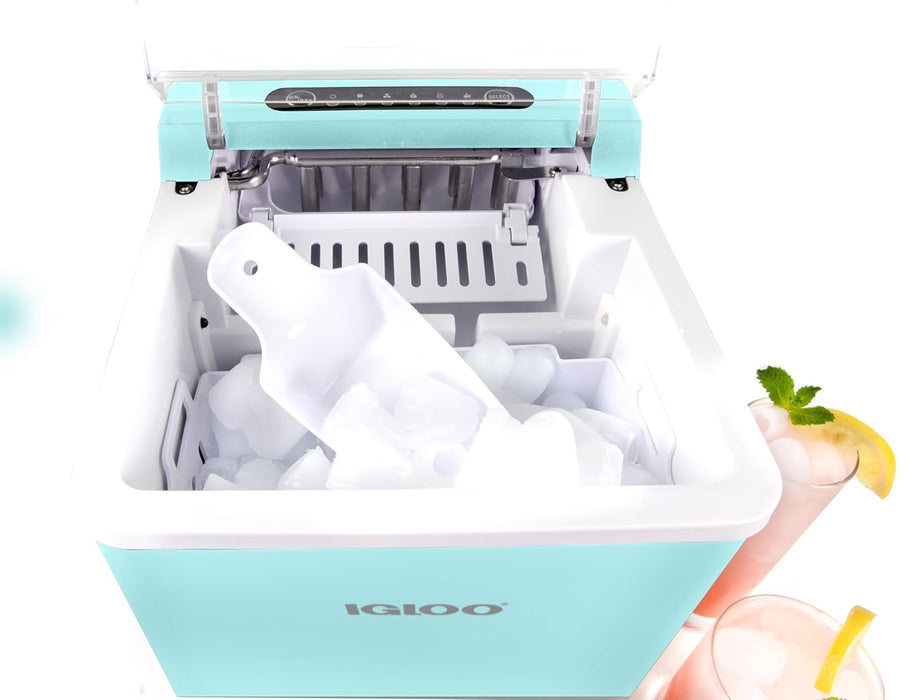 Igloo Automatic Self-Cleaning Portable Electric Countertop Ice Maker Machine With Handle