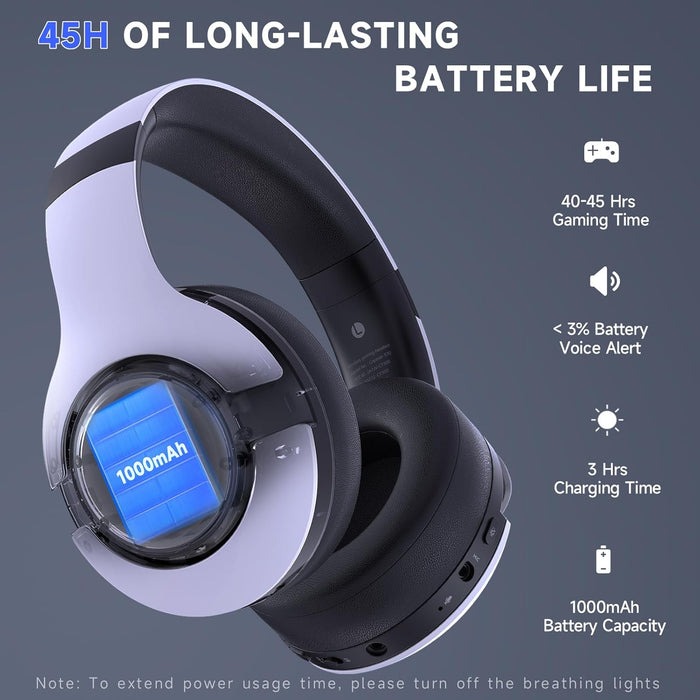 Wireless Gaming Headset for PS5, PS4, Elden Ring, PC, Mac, Switch, Bluetooth 5.3 Gaming Headphones with Noise Canceling Microphone