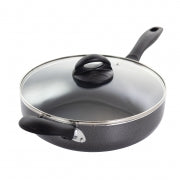 Oster Clairborne 10.25 Inch Aluminum Saut&eacute; Pan with Lid in Charcoal Grey - Home Traders Sources