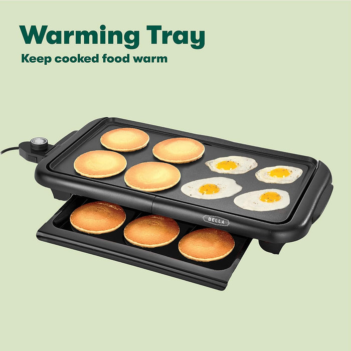 BELLA Electric Griddle with Warming Tray