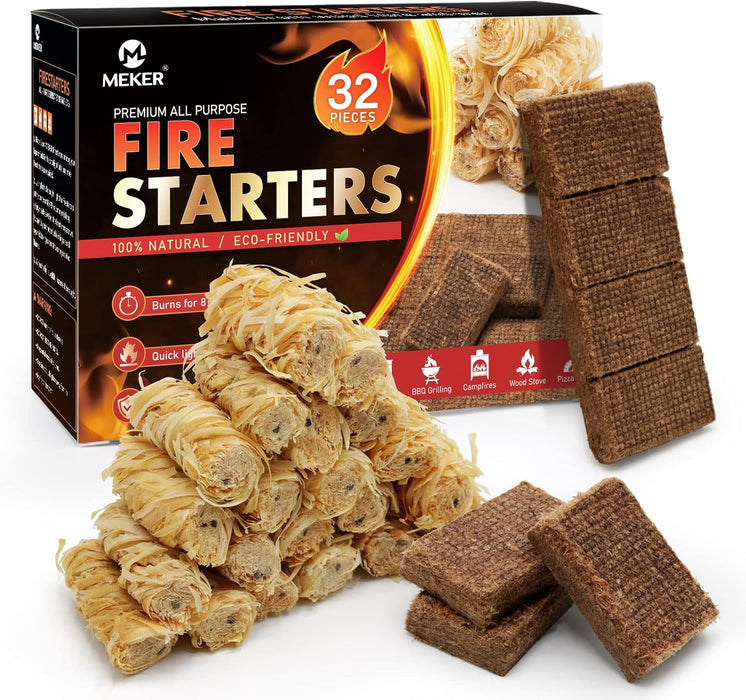 Natural Fire Starters for Fireplace, Campfires, Fire Pit, BBQ Grill