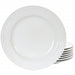 Plaza Cafe 10.5" Dinner Plate Set in White, Set of 8 - Home Traders Sources