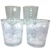 Gibson Home Great Foundations 4-Piece 13 oz. Double Old Fashioned Glass Set, Bubbles Pattern - Home Traders Sources