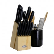 Gibson Home Westminster 23 Piece Carbon Stainless Steel Cutlery Set in Black with Kitchen Tools - Home Traders Sources