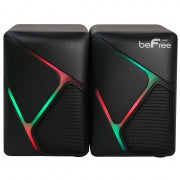 beFree Sound Dual Compact LED Gaming Speakers - Home Traders Sources