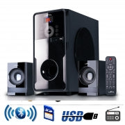 beFree Sound 2.1 Channel Surround Sound Bluetooth Speaker System - Home Traders Sources