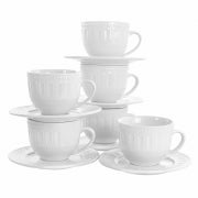 Elama Charlotte 6 Piece Mug Set in White - Home Traders Sources