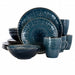 Elama  Deep Sea Mozaic 16 Piece Luxurious Stoneware Dinnerware with Complete Setting for 4 - Home Traders Sources