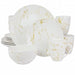 Elama Fine Marble 16 Piece Stoneware Dinnerware Set in Gold and White - Home Traders Sources