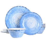 Elama Fran 12 Piece Melamine Dinnerware Set - Home Traders Sources