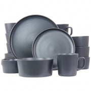 Elama Luxmatte Dark Grey 20 Piece Dinnerware Set - Home Traders Sources