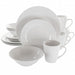 Elama Marshall 16 Piece Porcelain Dinnerware Set in White - Home Traders Sources