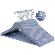 Elama Home 20 Piece Eco Friendly Coat Hangers in Blue - Home Traders Sources