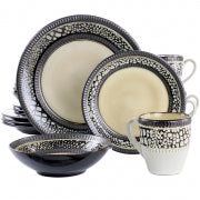Elama Desert Sand 16 Piece Stoneware Dinnerware Set - Home Traders Sources