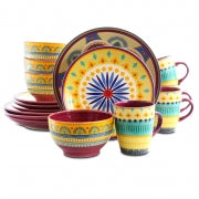 Elama Puesta De Sol 16 Piece Dinnerware Set - Home Traders Sources