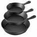 MegaChef Pre-Seasoned 3 Piece Cast Iron Skillet Set - Home Traders Sources