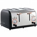 MegaChef 4 Slice Wide Slot Toaster with Variable Browning in Black and Rose Gold - Home Traders Sources