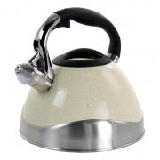 MegaChef 3 Liter Stovetop Whistling Kettle in Light Tan Speckle - Home Traders Sources