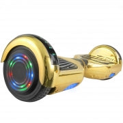 Hoverboard in Gold Chrome with Bluetooth Speakers - Home Traders Sources