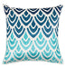 Glam Blue Art Deco Decorative Square Throw Pillow, 20" x 20" - Home Traders Sources