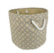 Burlap Bin Lattice Gray Round - Home Traders Sources