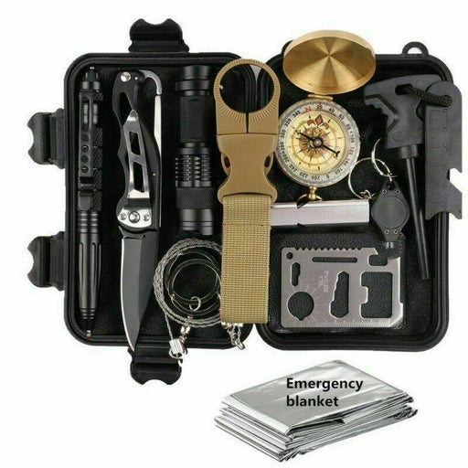 14 in 1 Outdoor Emergency Survival Gear Kit Camping Tactical Tools SOS EDC Case - Home Traders Sources