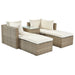 Outdoor Patio Furniture Set, 5-Piece Wicker Rattan Sectional Sofa Set - Home Traders Sources