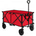 Outdoor Folding Wagon Cart with Adjustable Handle and Universal Wheels - Home Traders Sources