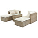 Outdoor Patio Furniture Set, 5-Piece Wicker Rattan Sectional Sofa Set - Home Traders Sources