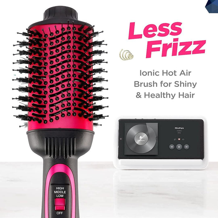 MiroPure Hot Air Brush One Step Hair Dryer & Volumizer Brush - Home Traders Sources