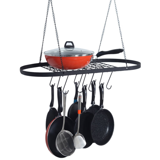 Pot and Pan Rack for Ceiling with Hooks - Home Traders Sources