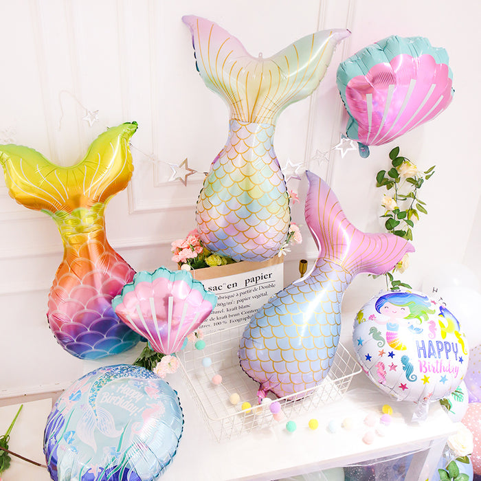 1pcs MERMAID Aluminum Film Balloon Birthday Balloon Decoration Party Decoration Holiday Decoration - Home Traders Sources