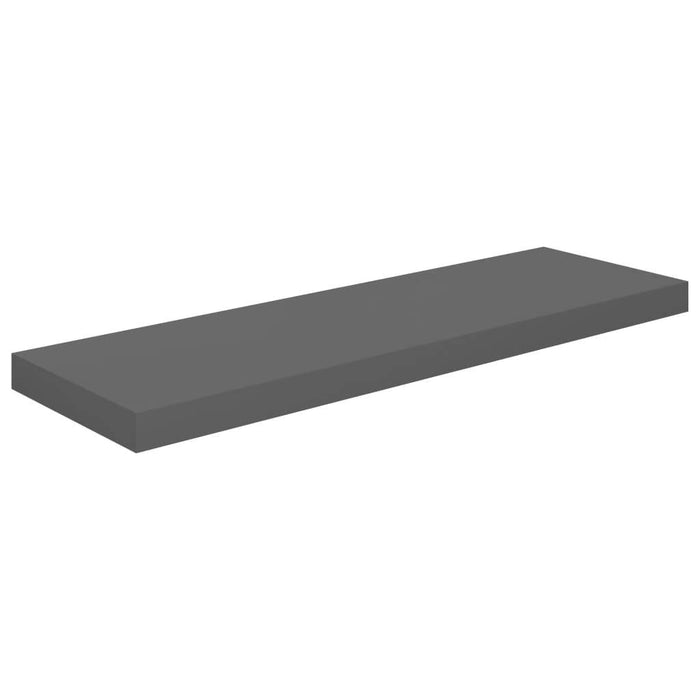 Floating Wall Shelves 4 pcs High Gloss Gray 31.5"x9.3"x1.5" MDF - Home Traders Sources