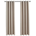 Blackout Curtains with Rings 2 pcs Beige 54"x63" Fabric - Home Traders Sources