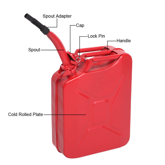 5.3 Gal / 20L Portable American Jerry Can Petrol Diesel Storage Can - Home Traders Sources