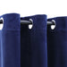 Blackout Curtains with Rings 2 pcs Navy Blue 37"x63" Velvet - Home Traders Sources