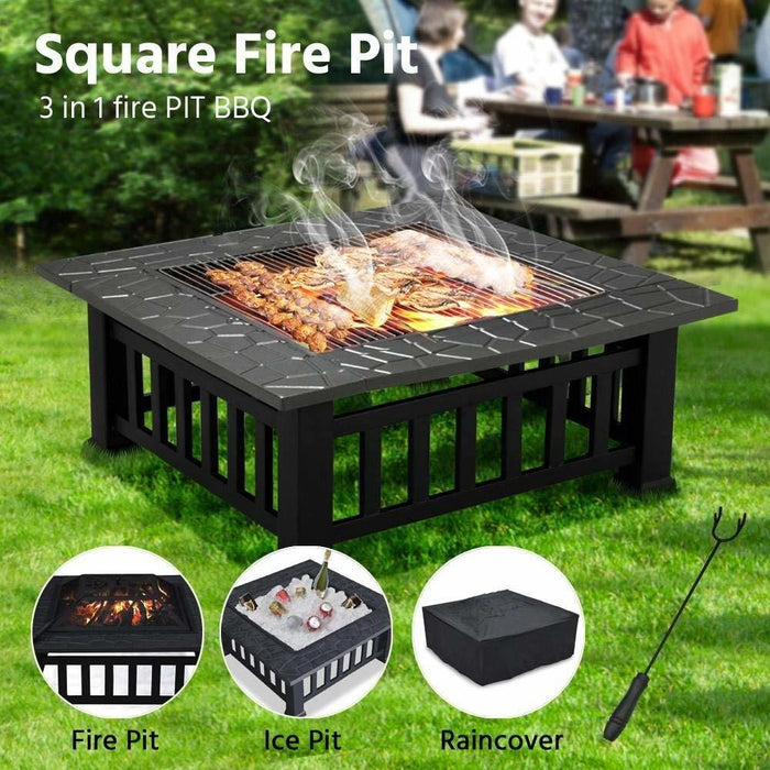 Upland 32inch Charcoal Fire Pit with Cover - Home Traders Sources