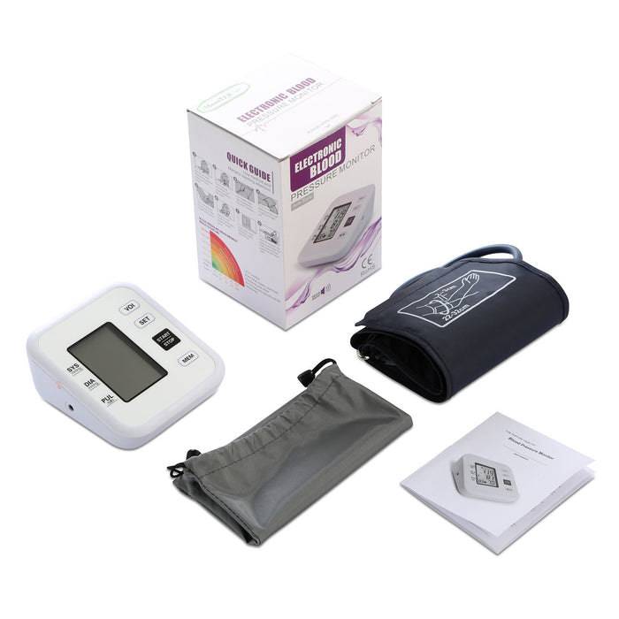 Arm Blood Pressure Monitor with Adjustable Cuff (8.7in-12.6in) Irregular Heartbeat Detector - Home Traders Sources