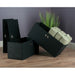 Torino 3-Pc Set Folding Fabric Baskets Black - Home Traders Sources