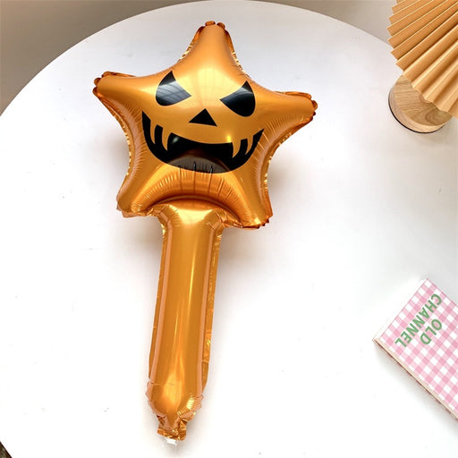 3pcs Halloween Balloons Stick Pumpkin Devil Inflatable Balloons Automatic Sealing Balloons Toy Party Decor Children Gift Toys - Home Traders Sources