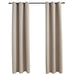 Blackout Curtains with Rings 2 pcs Beige 37"x95" Fabric - Home Traders Sources